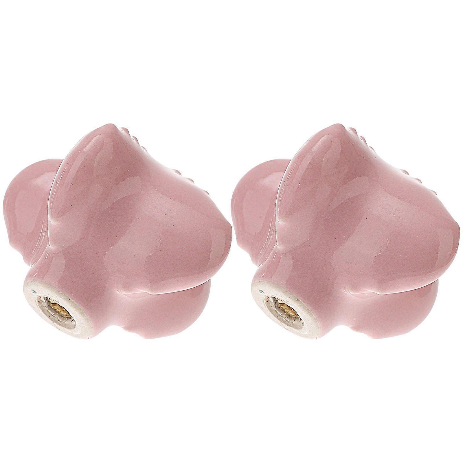 Cute Knobs Star Shaped Handle Adorable Pull Bar Delicate Knobs Creative Ceramic Handle for Home Decoration 2Pcs