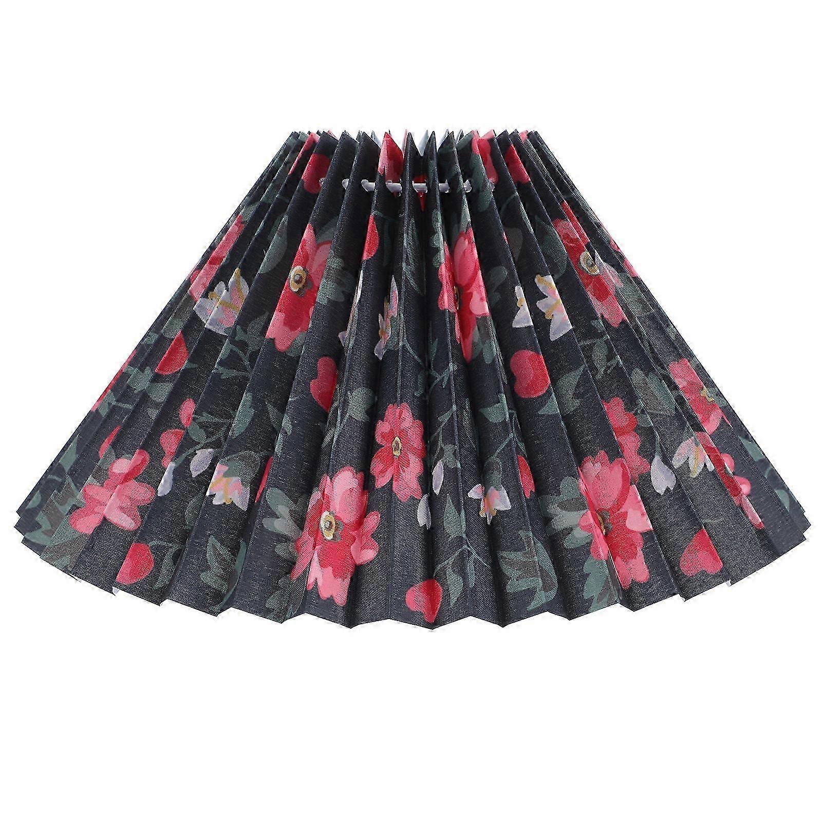 Fabric Flower Lampshade, Dark Red, E27 Socket, Light Cover