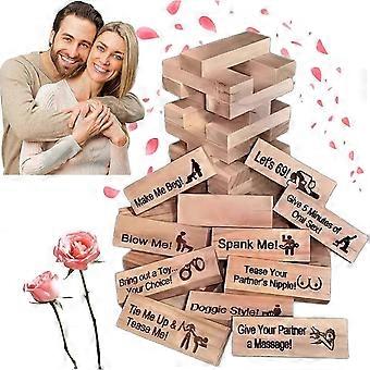 48PCS Super Ondeugend Blok Toren Spel Volwassenen Koppels Activiteiten & Date Night Ideeën Blokken Spel