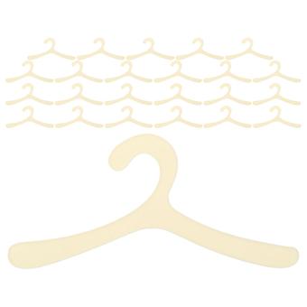 Pet Clothes Hangers Mini for Organizing Dog Clothes 48Pcs Durable Beige ABS