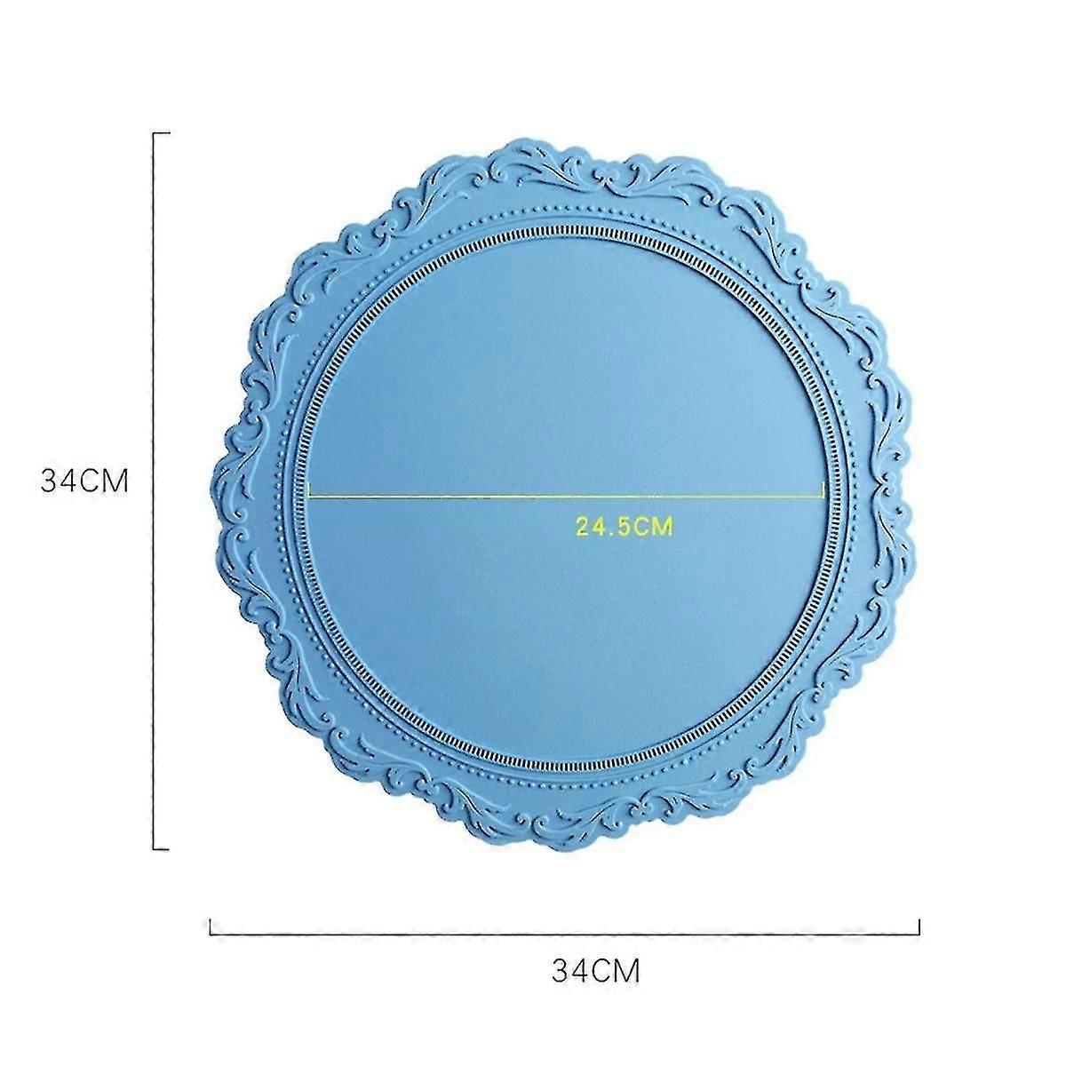 Silicone Placemat Round Flower Tableware Compatible With Breakfast B