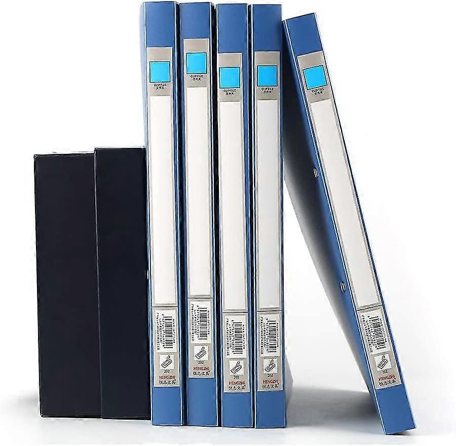 5 Pack Blue Punchless Binder, Office Supplies Project Folder