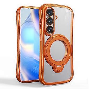 Compatible For Samsung Galaxy S26 Case Rotating Magnetic Kickstand Shockproof TPU Electroplating Phone Cover