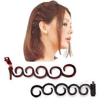2 Pcs Hairdressing Tools Hair Braiding Twist  Styling Portable For Women Lady New