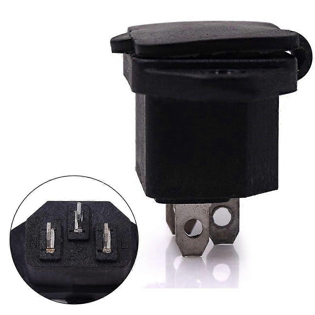 5Pcs 14 Plug Adaptor Panel Mount 250V10 A 3-Pin Input Module Socket With Cover