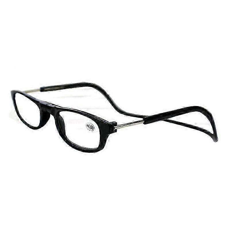 Magnetic Reading Glasses with Front Snap Connect, Adjustable Neck Support