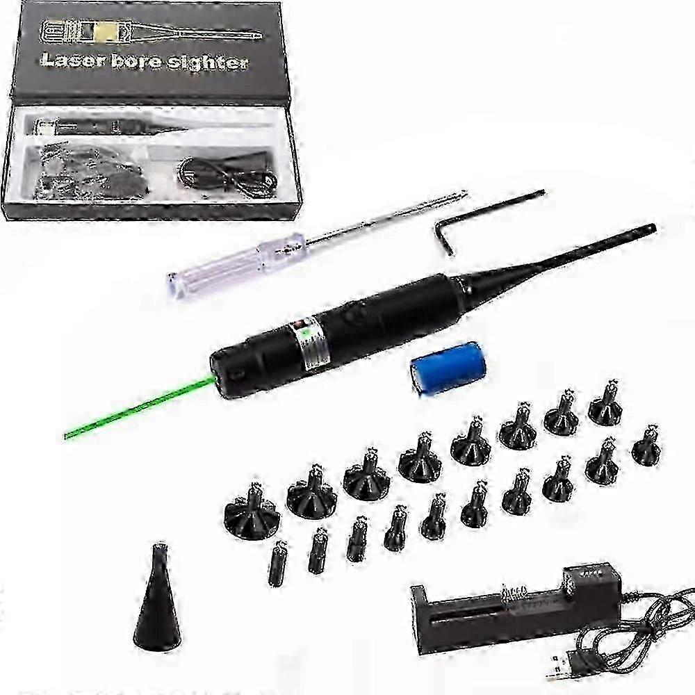 Green/red laser calibrator for professional alignment