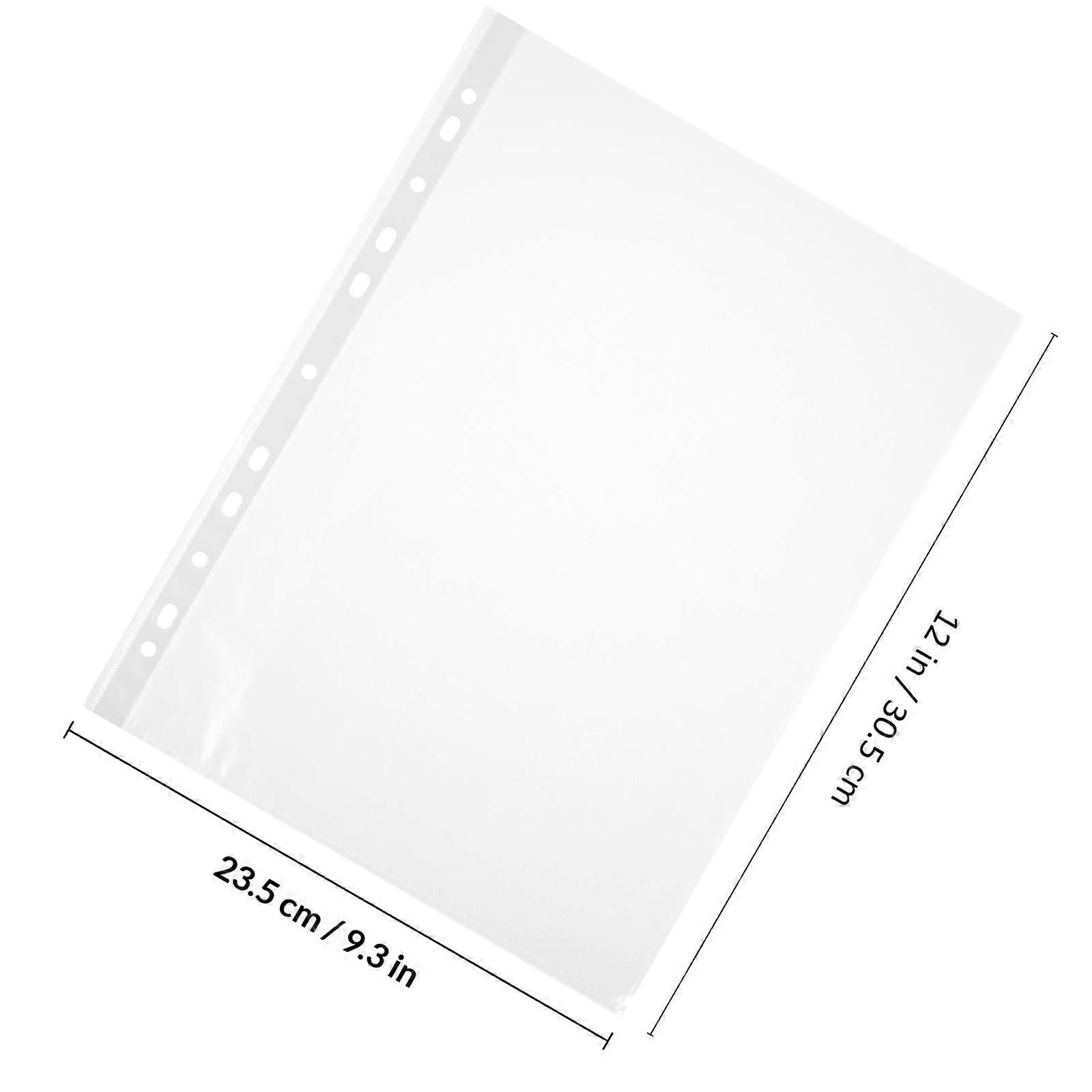 Plastic Sleeves for Paper Transparent Sheet Protectors 100Pcs Set