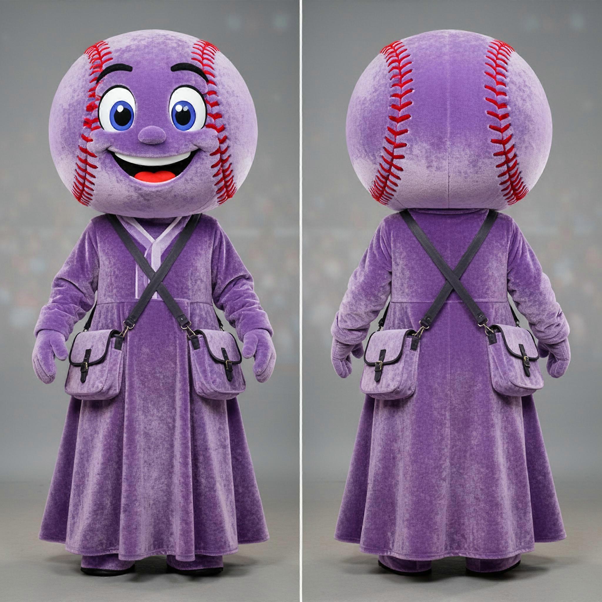 MASTICOT Lavender Velvety Baseball Ball Mascot