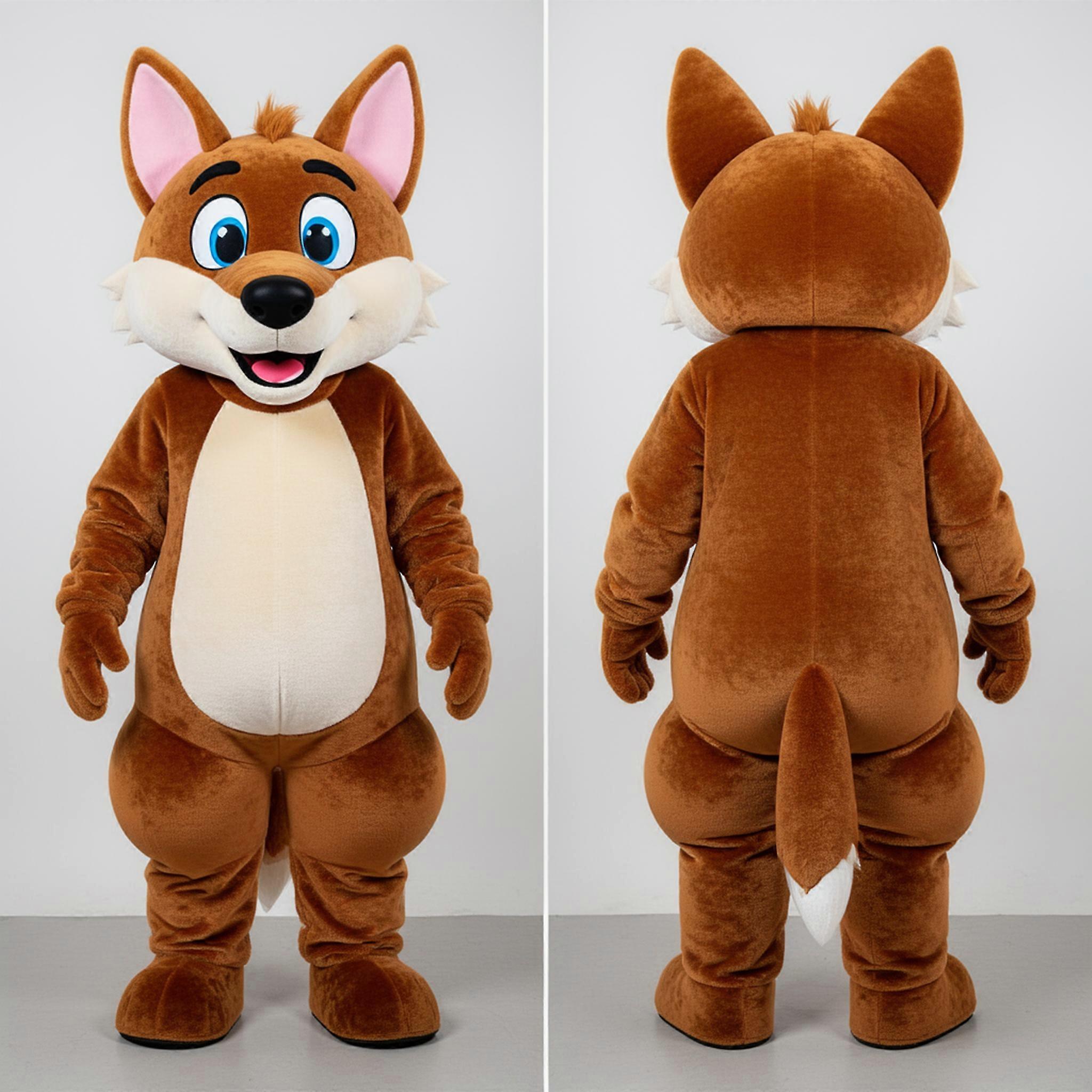 MASTICOT Russet Brown Expressive Dingo Mascot