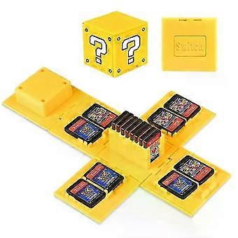 For    16 Slots Foldable Game Cards Case Cube Box For     Switch Game Card Portable Collect Box Switch/Lite/OLED Game Card Storage Box-JXLGV