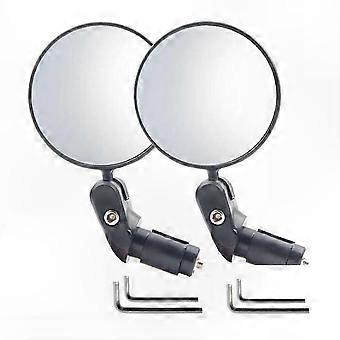 Adjustable 360° Rear View Handlebar Mirror for Bicycles, Round Cycling Accessories