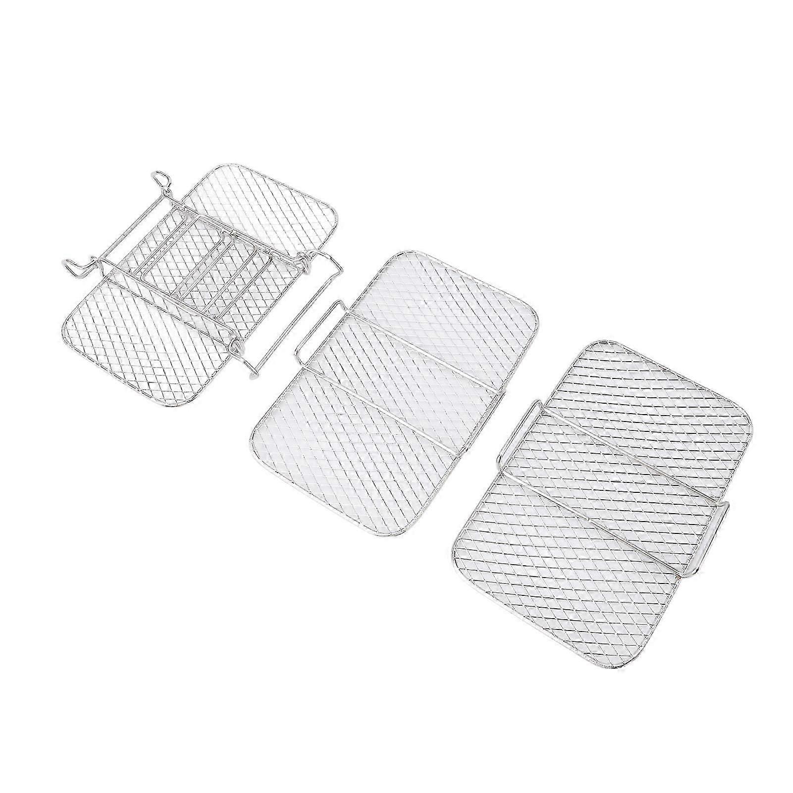 304 Stainless Steel Stackable 3-Layer Deep Fryer Rack, Multi-Layer Dehydration Rack, Accessories