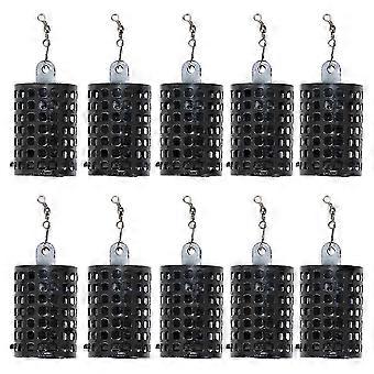 10Pcs 15G Round Iron Fishing Bait Cage Feeder Lure Holder Basket Trap for Fishing Tackle