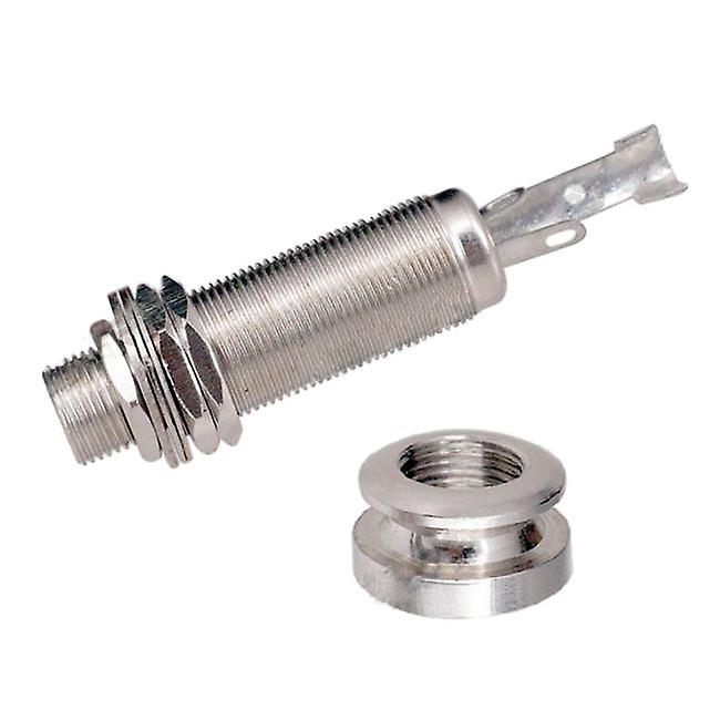 A1347 1 Piece Guitar End Pin Output 1/4 inch or Stereo Applications Silver