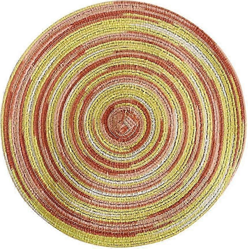 Round Woven Placemats Coasters Set