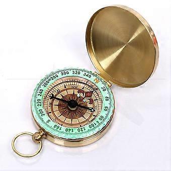 G50 Brass Compass Flip-Top Outdoor Compass Luminous Multifunctional High-End Pocket Watch Folding Gold-Plated Compass