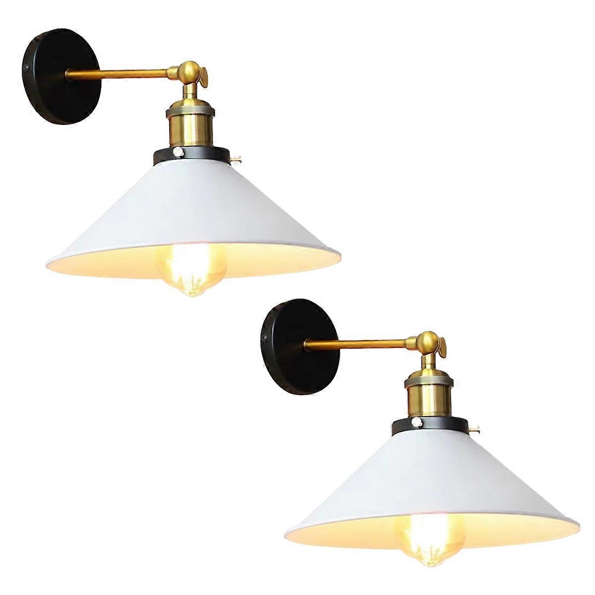 Retro Modern White Iron Lampshade E27 Compatible