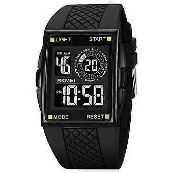 Luxury Sport Digital Watch Dual Time LED Stopwatch Waterproof Square Design