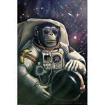 SPACE FARER - MONKEY ASTRONAUT Wooden Jigsaw Puzzles UE258