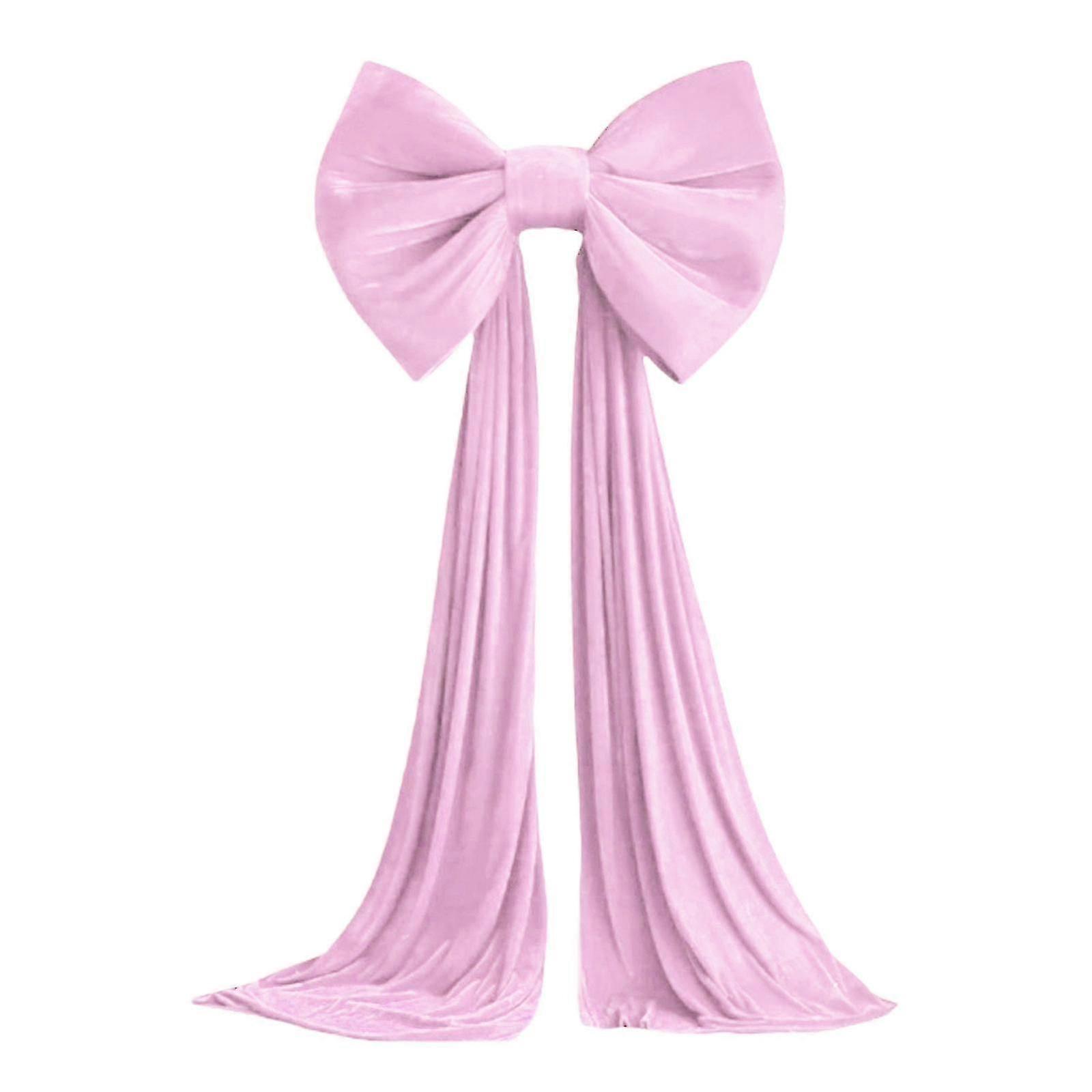 Large Pink Plush Bow Wedding Party Wall Backdrop Decor