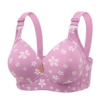 Platform new sexy and beautiful printed bra anti-sagging steel rim underwear large size thin 1011 women