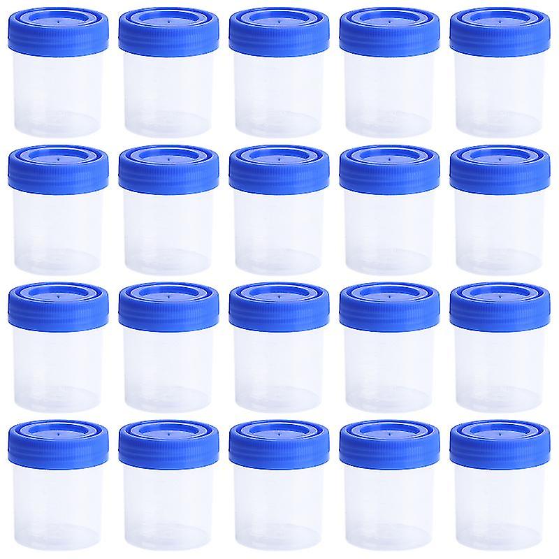 50 stk / 1 pakke 40ml plastprøve prøvetaking kopp praktisk urin forseglet beholder med spiraldeksel for laboratoriebruk (tilfeldig farge)