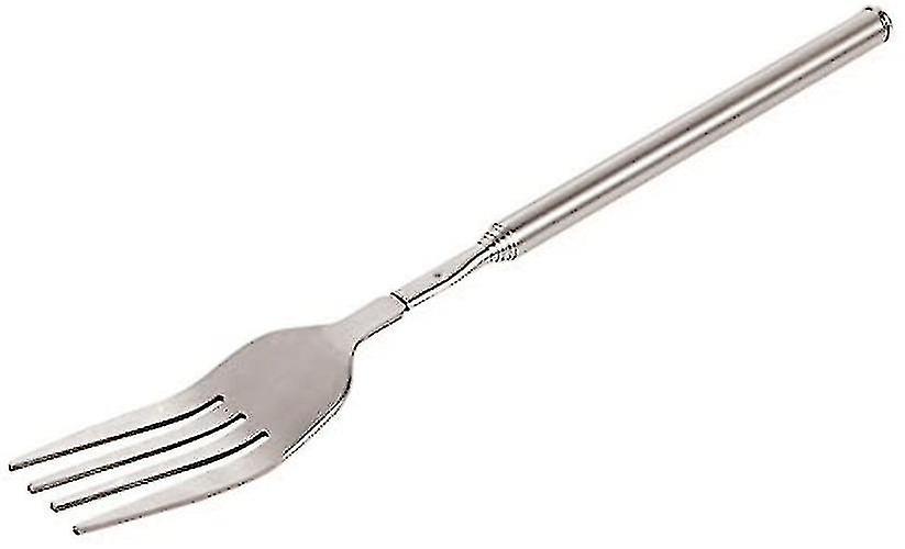 Extendable Fork Telescopic Fork Extendable Long Handle Fork Barbecue Toasting Dinner Fruit Dessert Long Fork Cutlery (1 Pc)