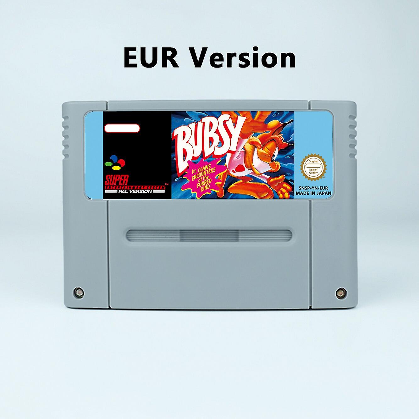 Action Game For Bubsy In - Claws Encounters Of The Furred Kind - Usa Or Eur Version Cartridge Available For Snes Game Consoles