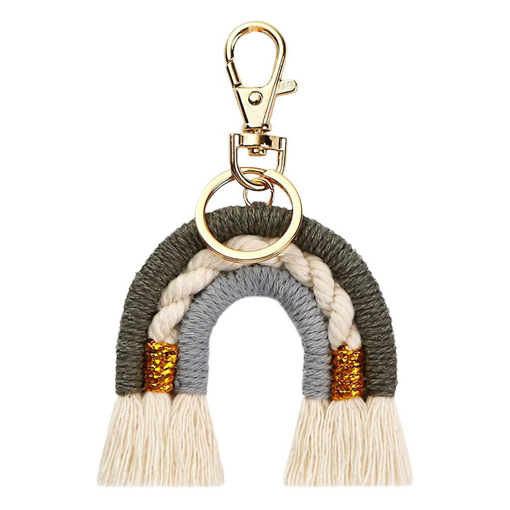 Rainbow Keychains Tassel Home Decor Handmade Boho Jewelry Making Red