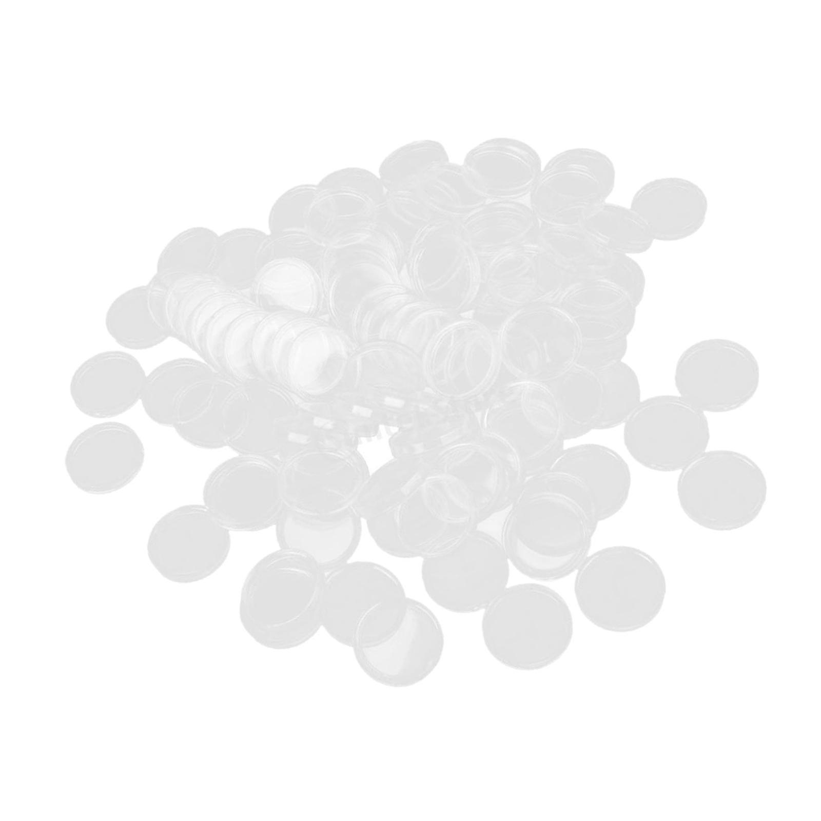 100pcs Plastic Capsules Storage Boxes Container Display Case 20mm