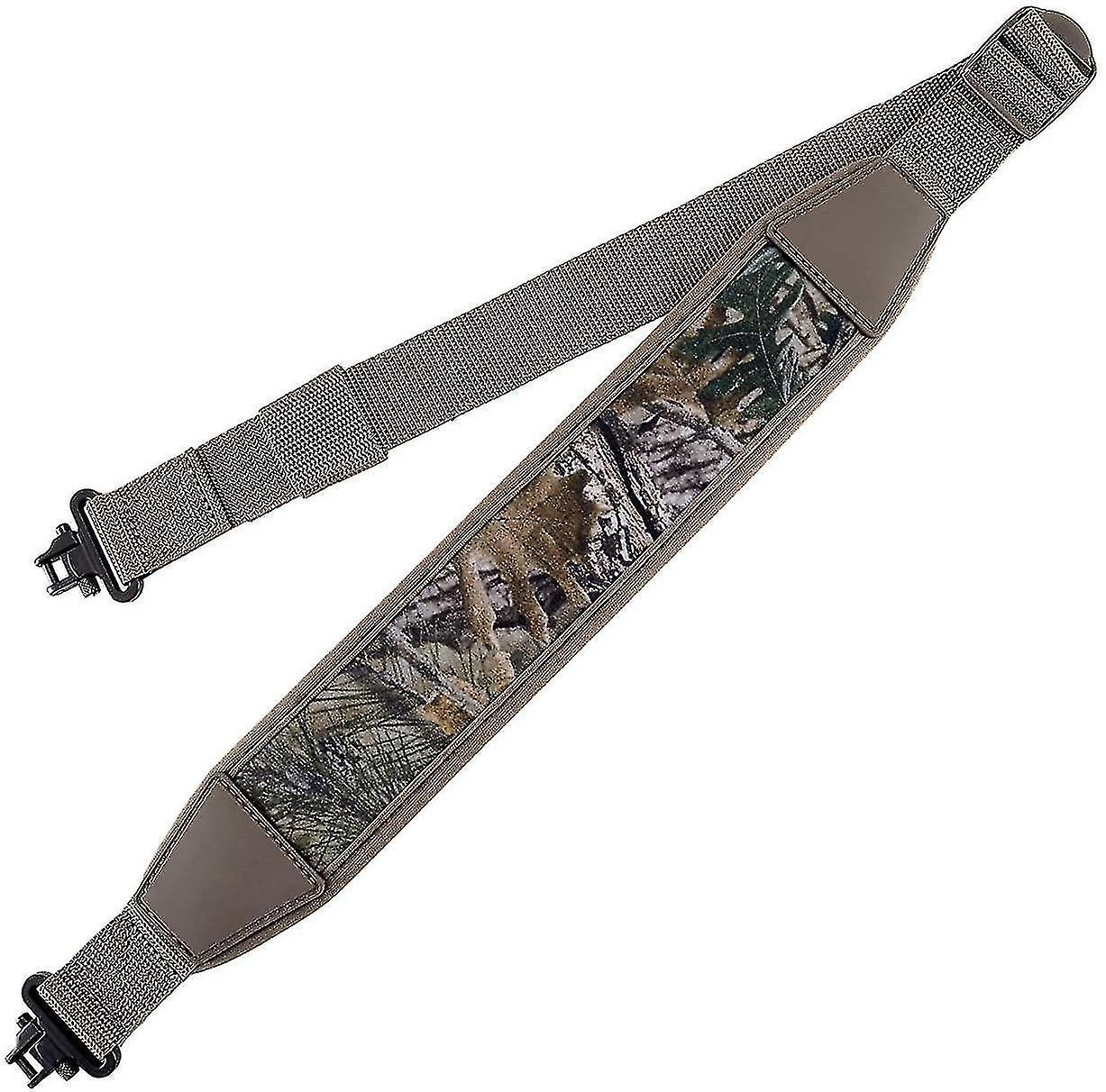 Two Point Durable Shoulder Padded Strap Length Adjuster Rifle Gun Sling With Swivels Hunting Accesso