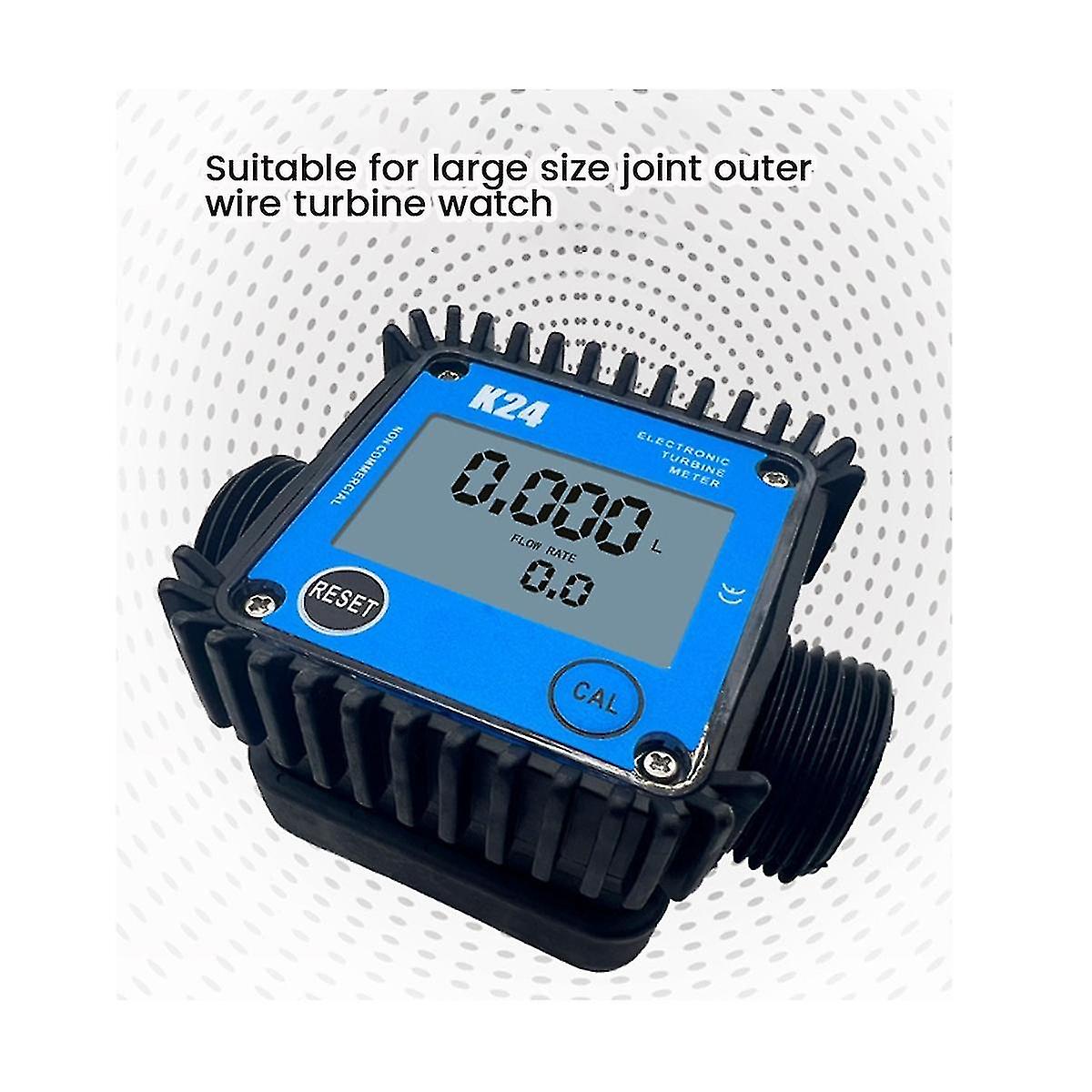 مقياس تدفق الوقود LCD K24 لمقياس تدفق الوقود الرقمي للتوربينات الرقمية أدوات قياس تدفق المياه السائلة المواتية