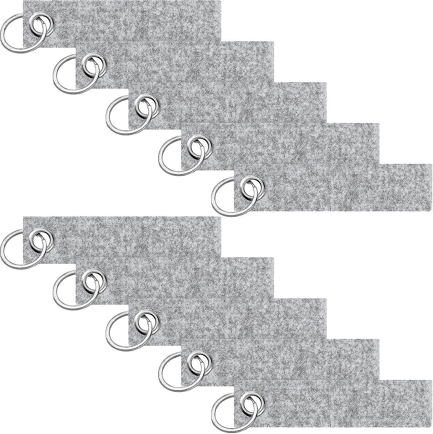 20pcs Felt Key Rings, Felt Key Fobs, Writeable Colourful Key Tags, Diy Decoration Craft Key Fob With Stainless Ring Keychain Haoyi