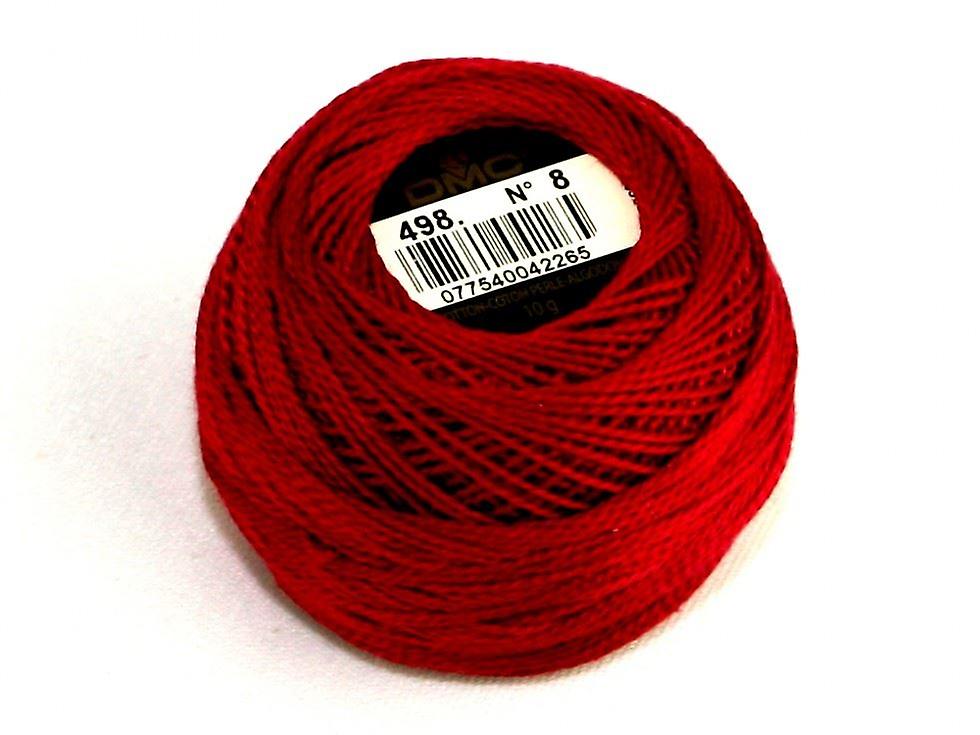 DMC Size 8 Cotton Perle Thread 80m 498 - per 10 gram ball