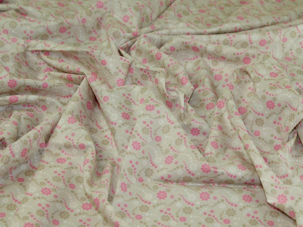 Minerva Organic 100% Cotton Fabric Pink - per metre