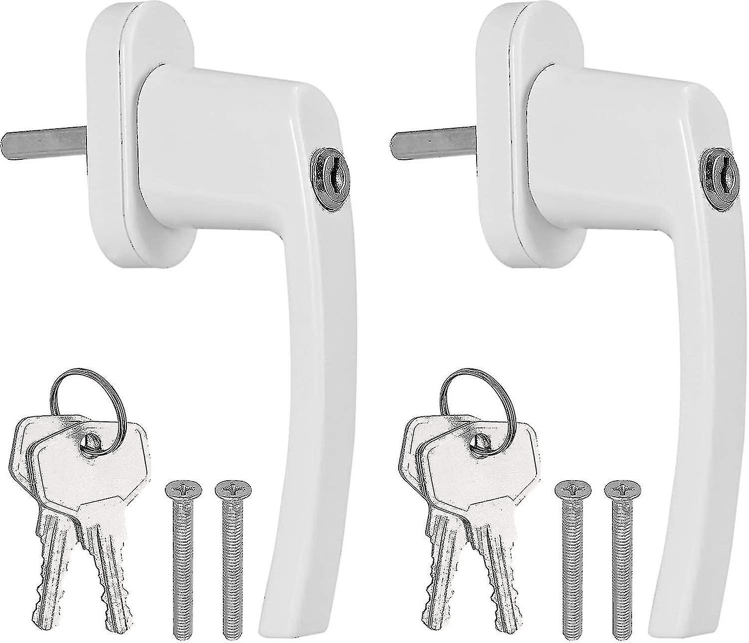 Aluminium Window Handle, Lockable Security Window Handle, Window Lock, Child Safety Lock With Pin Length 35 Mm, Keyed Alike Windows Balcony Door Handl
