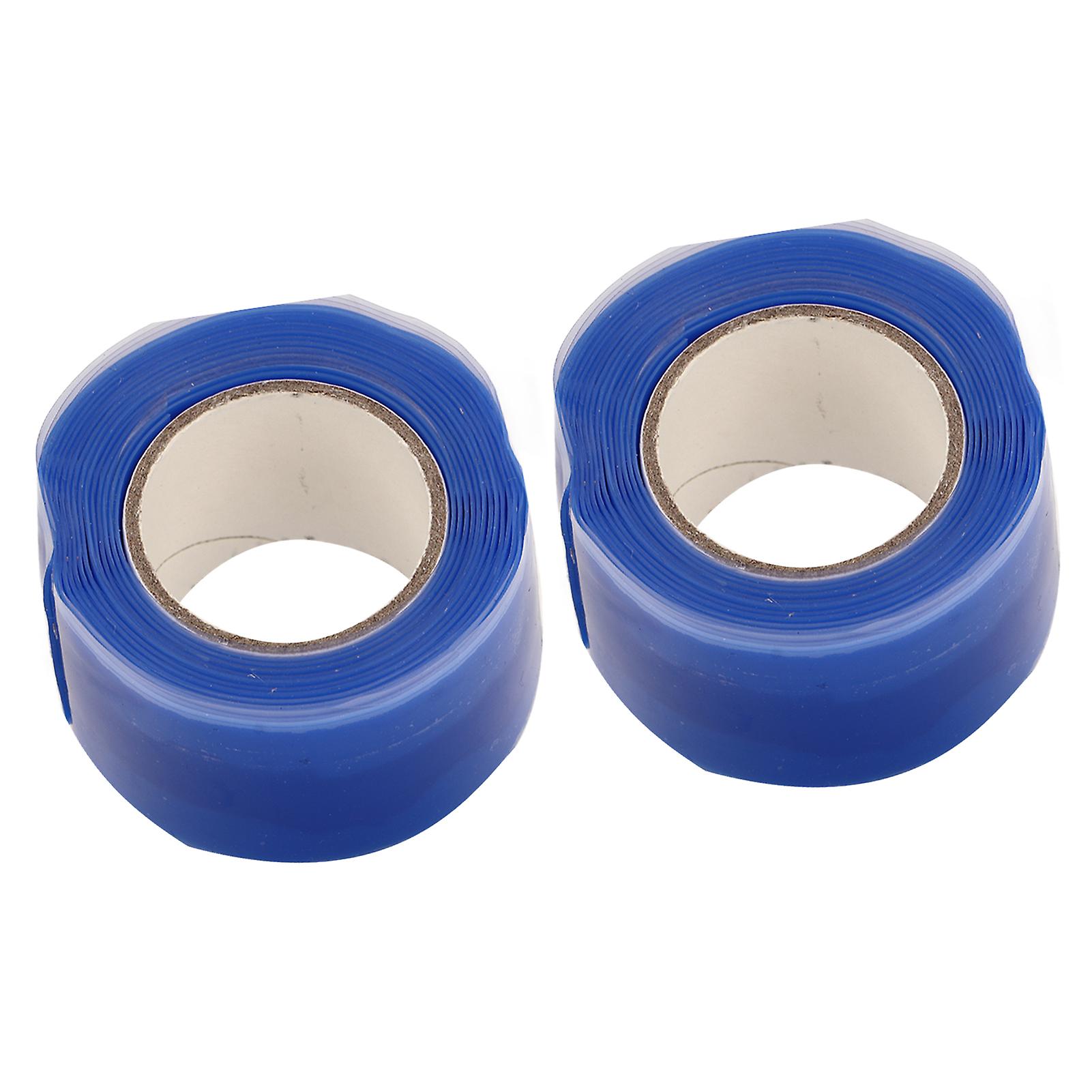 2pcs Silicone Grip Tapes Self Fusing Flexible Tape Portable Double Sided Sealing Tape for Canoe Kayak Carbon Fiber Dragon Boat Paddles Blue 