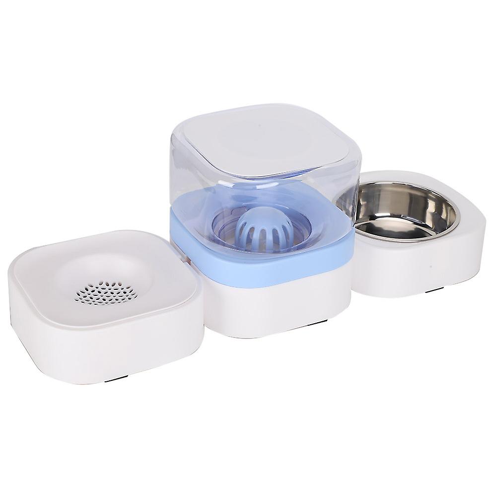 Pet Food Automatic Feeder With Water Dispenser Removable Washable Durable MachineBlue