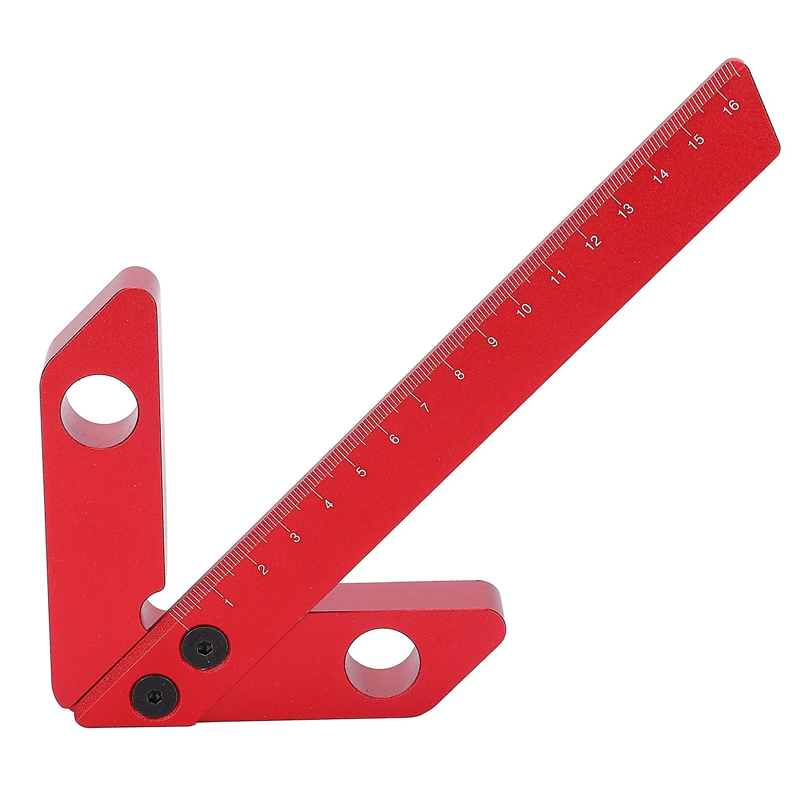 Right Angle 45/90 Degree Center Point Finder Ruler - Woodworking Measuring Tool