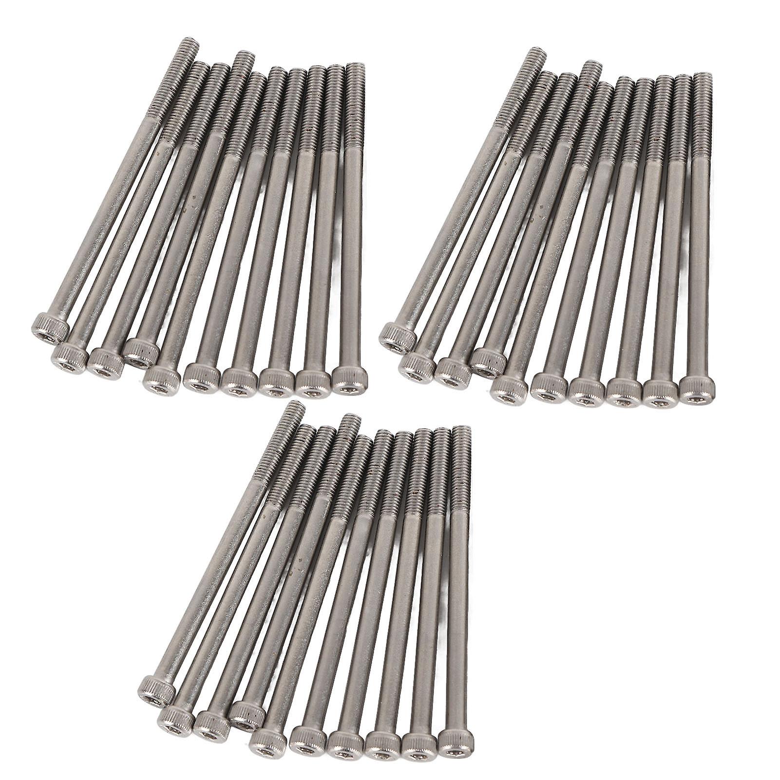 30Pcs M5 Cylindrical Head Hex Socket Half Tooth Screw A2 Stainless Steel Hex Head Half Tooth Screws Screw Kit