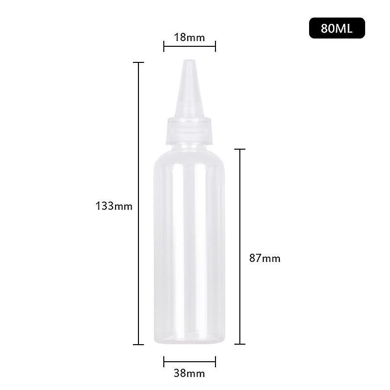 30pcs Plastic Squeeze Dropper Bottle 5-250ml Transparent Sharp-mouth Plastic Squeezable Sub-bottled-hy