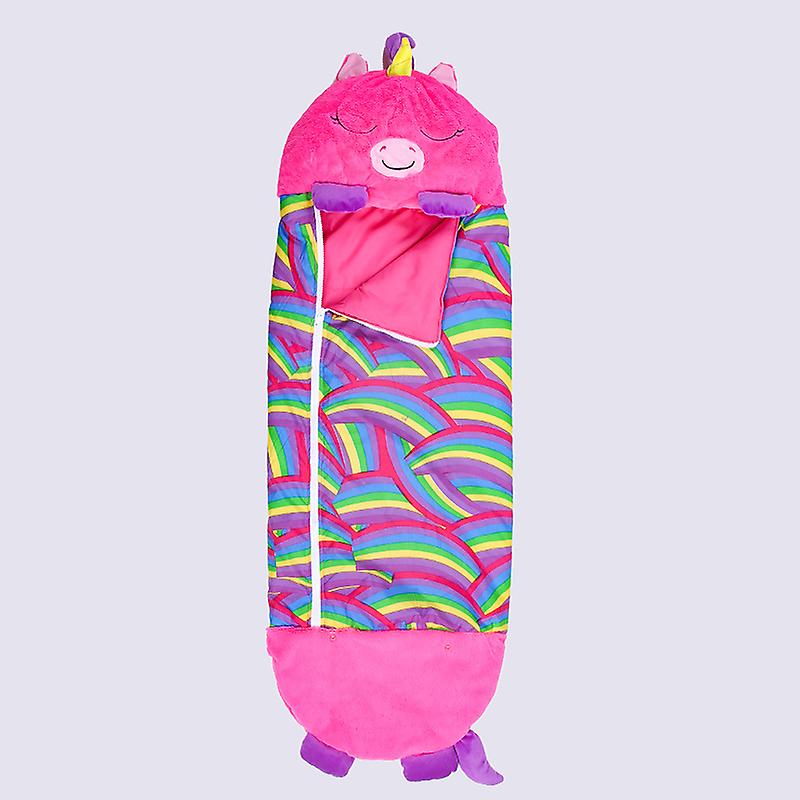Kids Sleeping Bag With Pillow, 2 In 1 Foldable Animal Sleeping Bag, Cute Soft And Comfortable Four Season Sleeping Bag (1 Piece - Red)