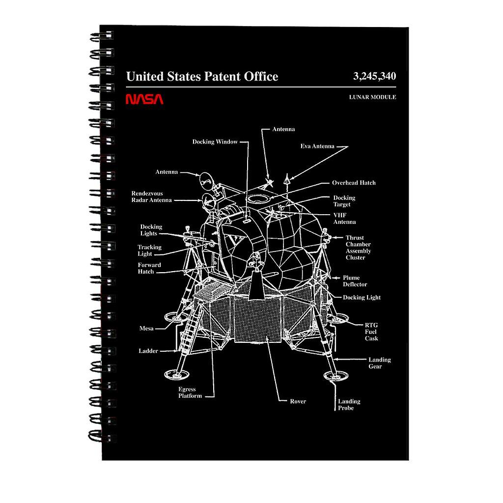 NASA Lunar Module Blueprint Spiral Notebook