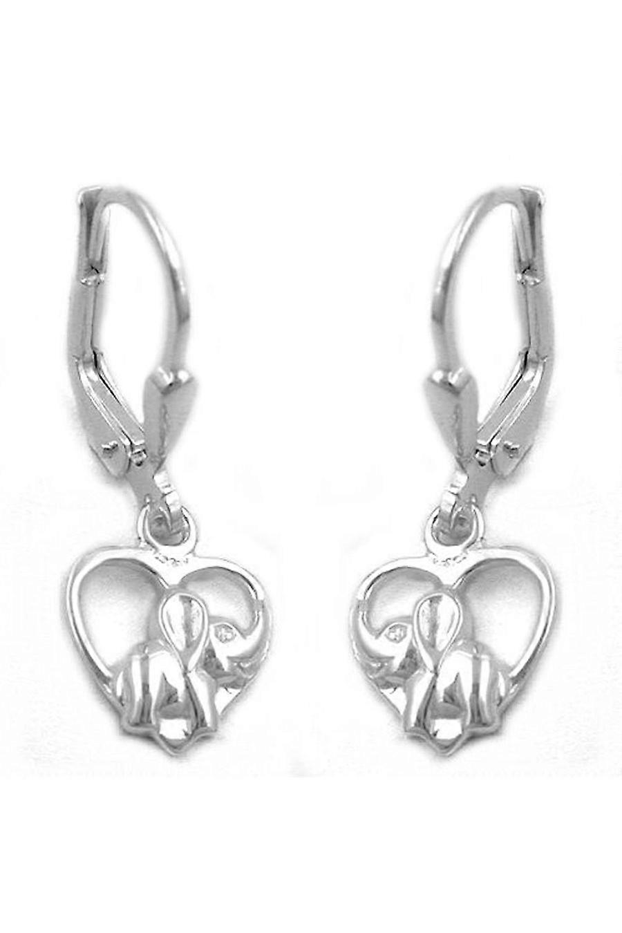 Leverback Earrings Heart Silver 925 - Gl90627