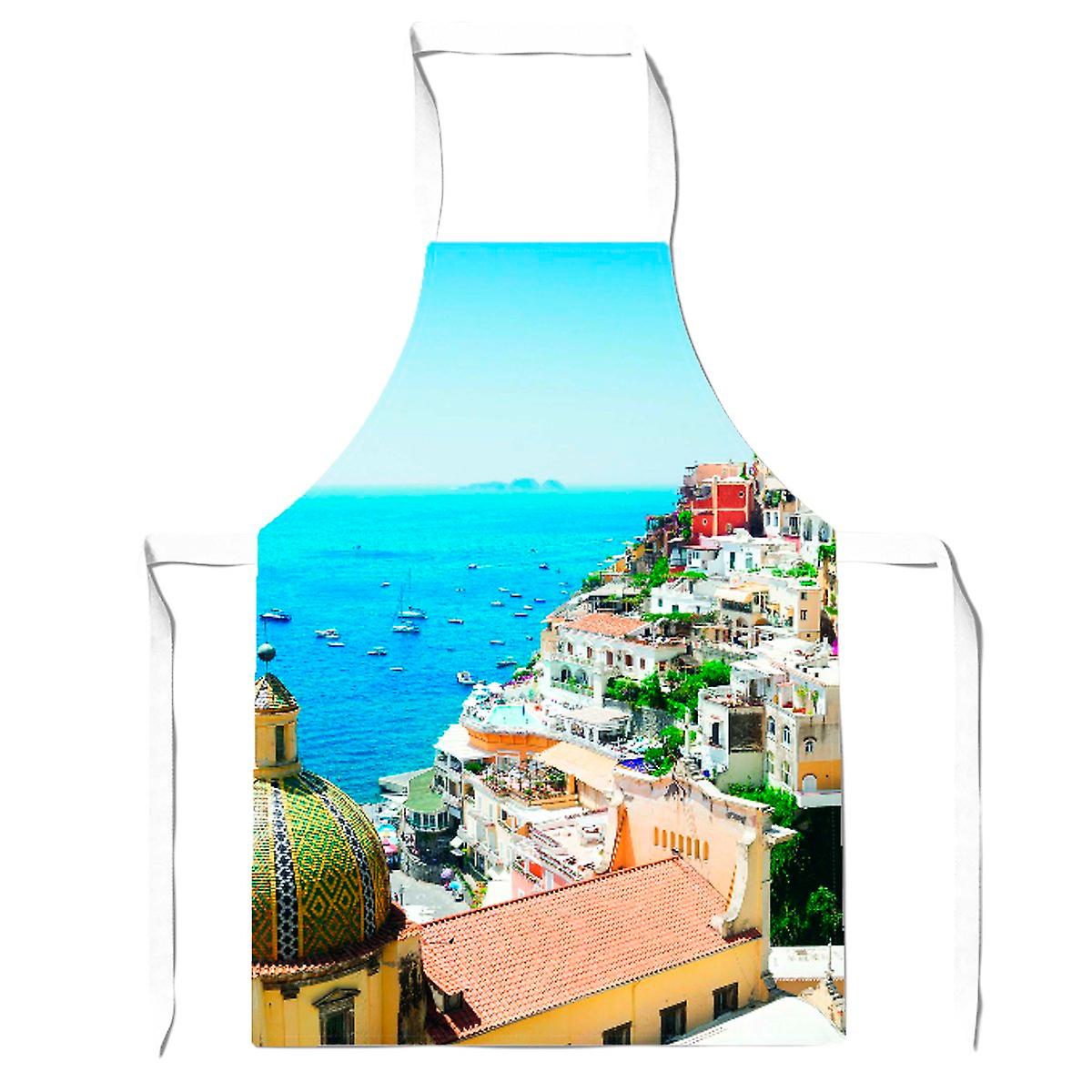 Positano With Flowers, Italy Apron