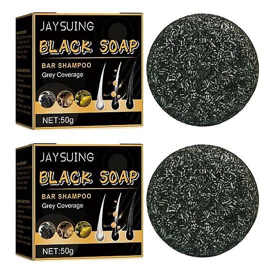 2Pcs 50g Gray Reverse Bar Soap Get Natural Hair Color Clean Soften Improve Circulation Repair Promote Hair Growth Soaps