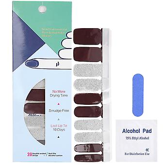 DIY Nail Polish Strips - 20pcs Adhesion  for Manicure, Transfer Sticker with Decals - Nail Art Tool