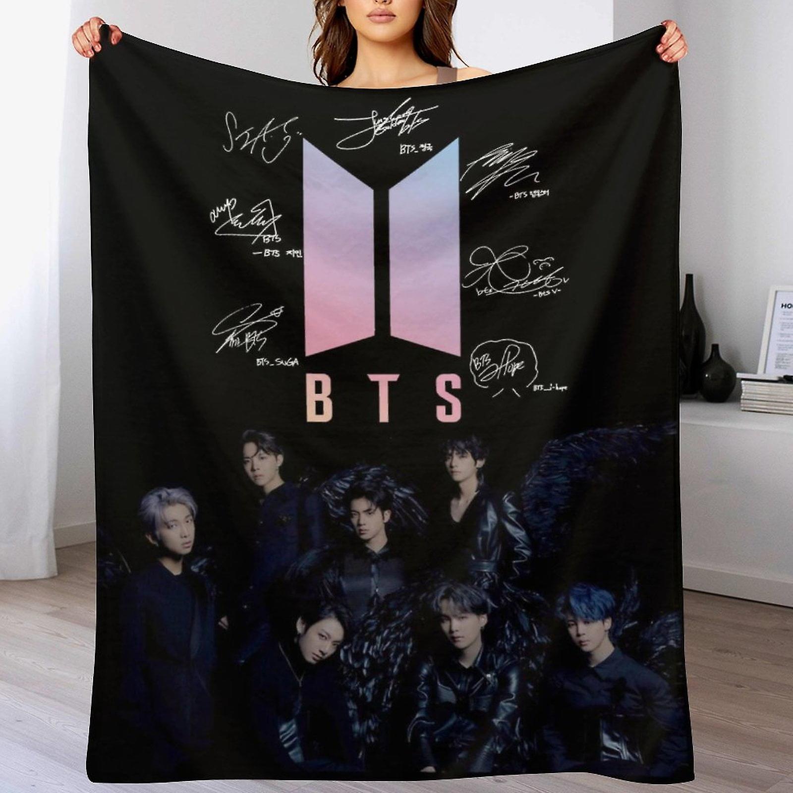 Kpop BTS Super Soft Throw Blanket Ultra Soft Flannel Blankets Home Furnishing Blanket Sofa Blanket
