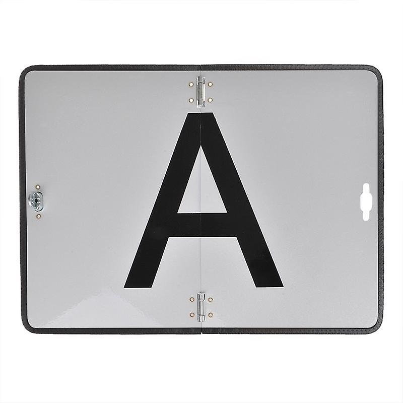 Warnschild hinten Aluminium "A"